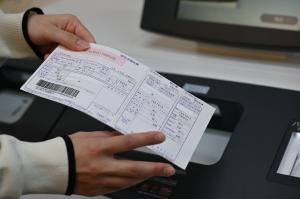 バーコードのある納付書