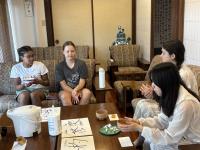 自分でたてたお茶を飲みました